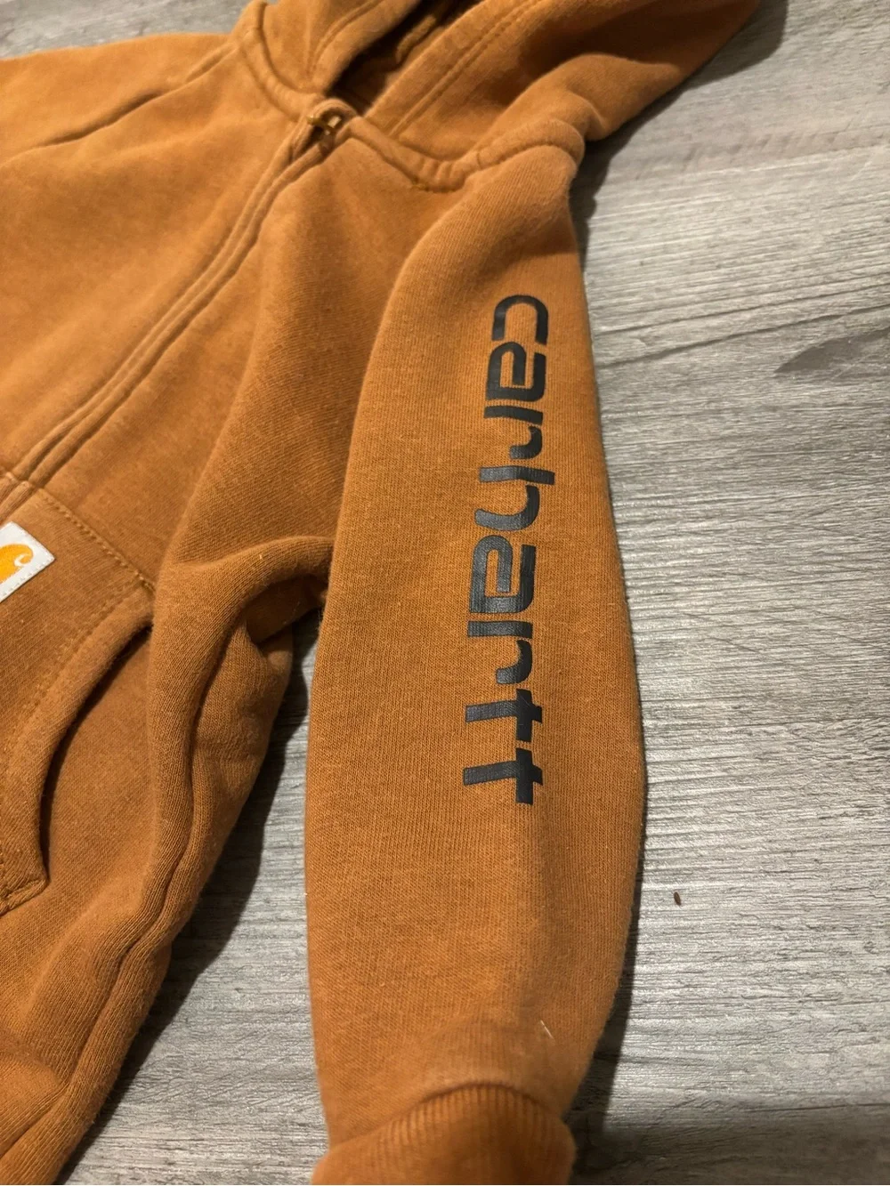 Carhartt Toddler Hooded One-Piece in Rust Brown 9 months
